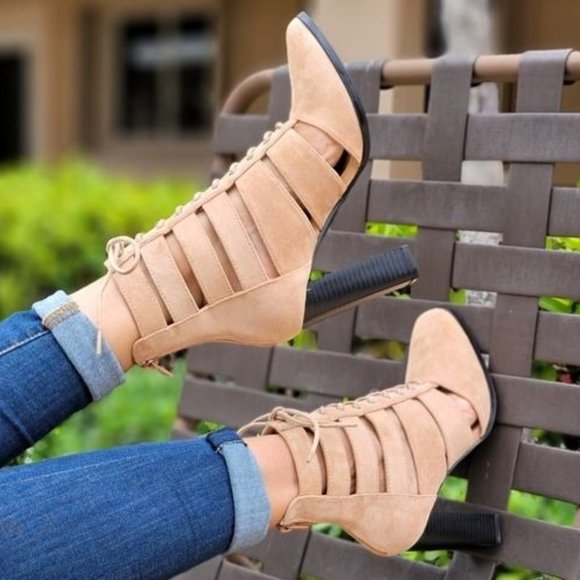 Forever Link Women’s Camila-64 Chunky Heel Ankle Booties – Buckled Strap, Brown Faux Leather - View #8